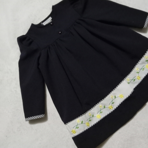 5 for $10 Rare Editions Navy & Yellow Floral 2 Button Top Coat size 2T - Picture 3 of 7